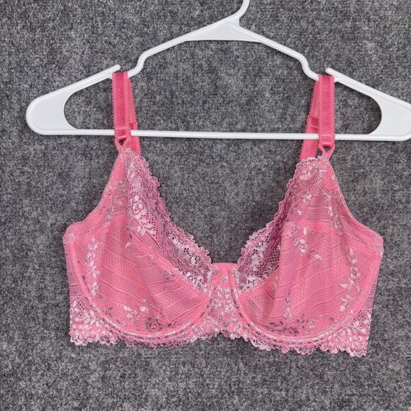 Wacoal 65191 Embrace Lace Underwire Bra Size 34DD Pink - Picture 1 of 7